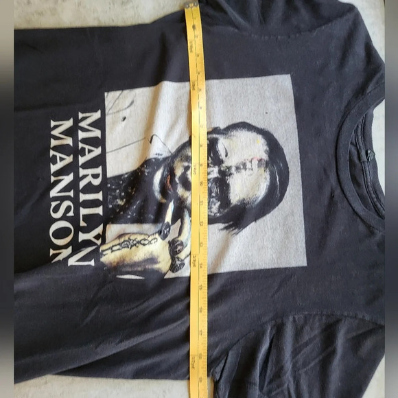 Marilyn Manson Rare Distressed Destroyed Grunge Tour Tee Shirt Gothic - Picture 10 of 13